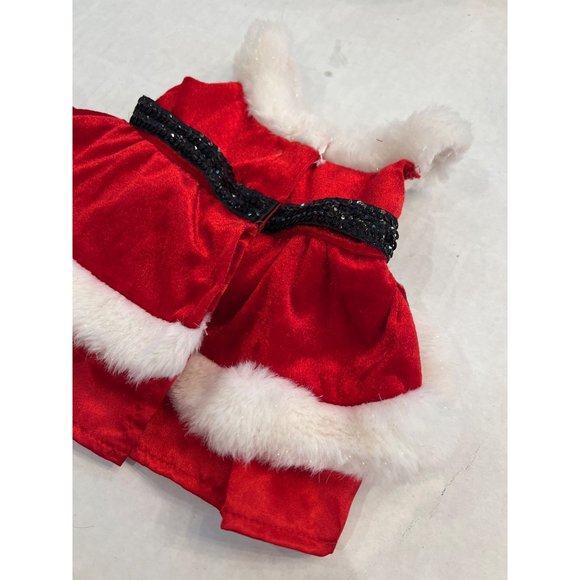 Build A Bear Workshop Christmas Holiday Mrs Claus Outfit Dress Velvet - Picture 7 of 10